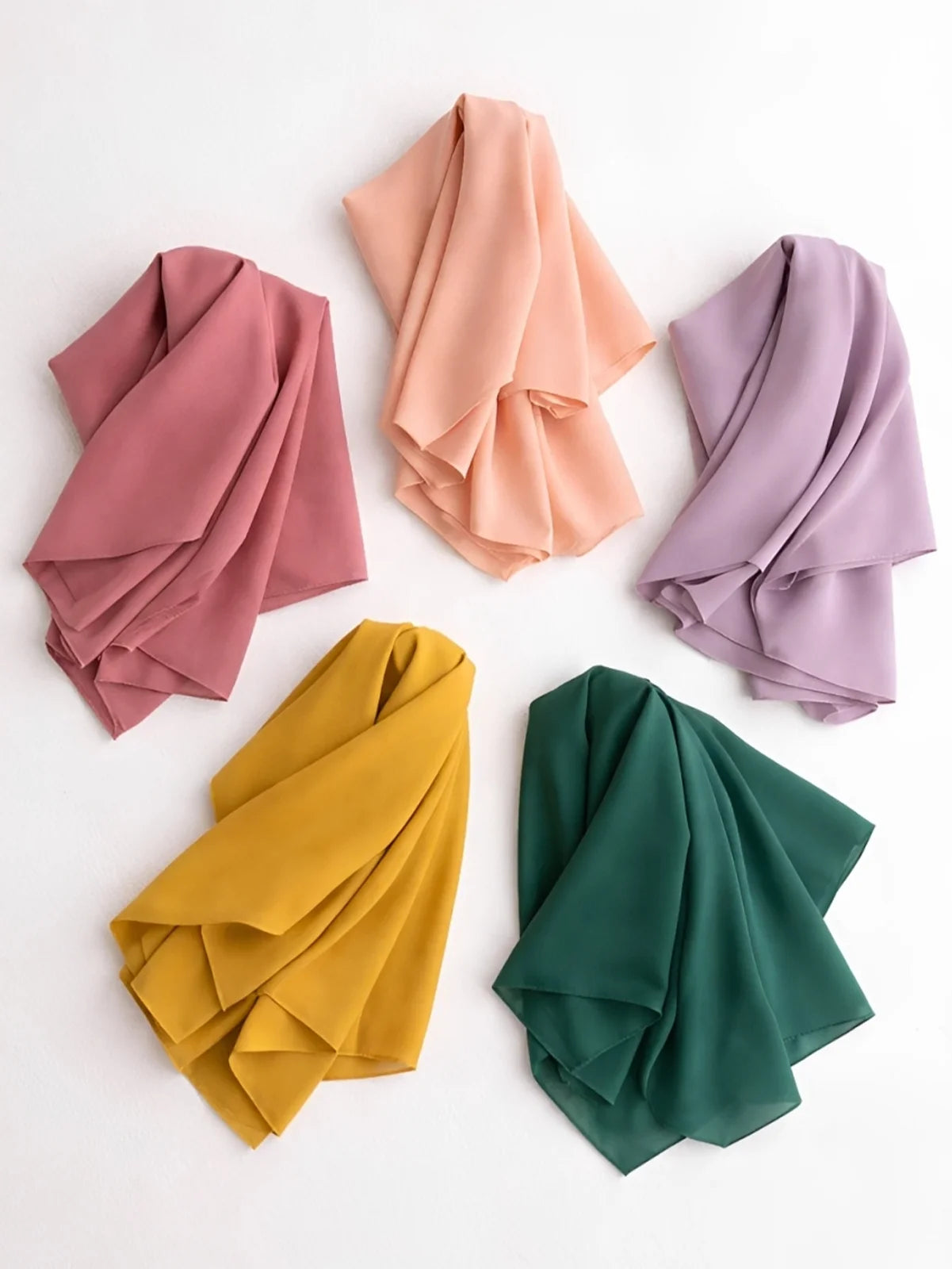 Stylish Women’s Scarf in Peach, Cream, Gold, Yellow, and Olive Green