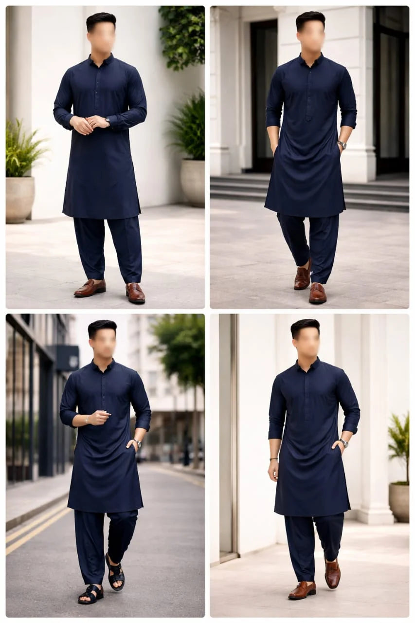 Men’s Traditional Kurta – Navy blue