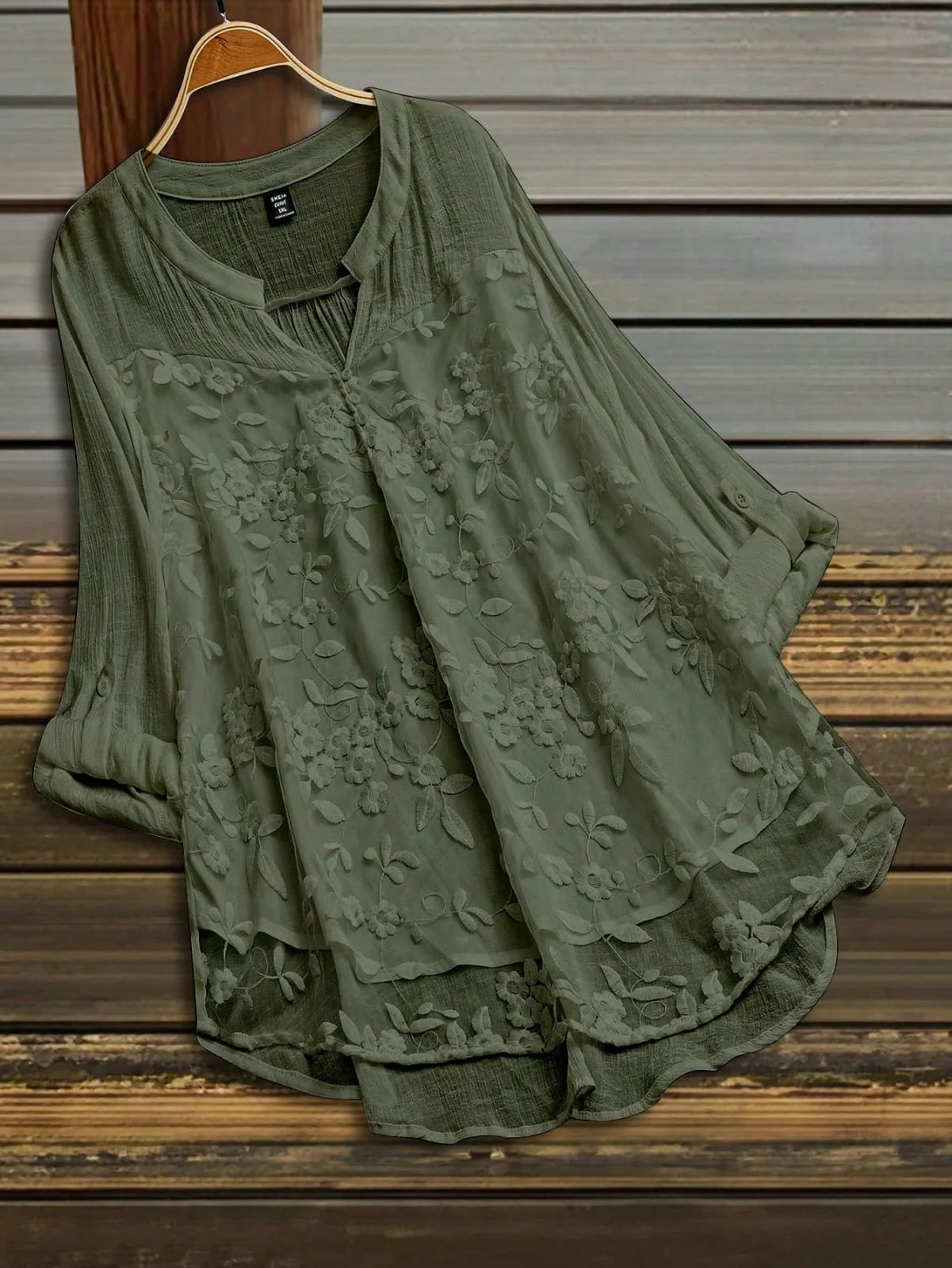 Forest Green Women’s V-Neck Top & Trouser Set
