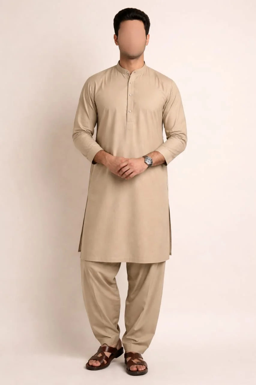 Men’s Traditional Kurta – Beige