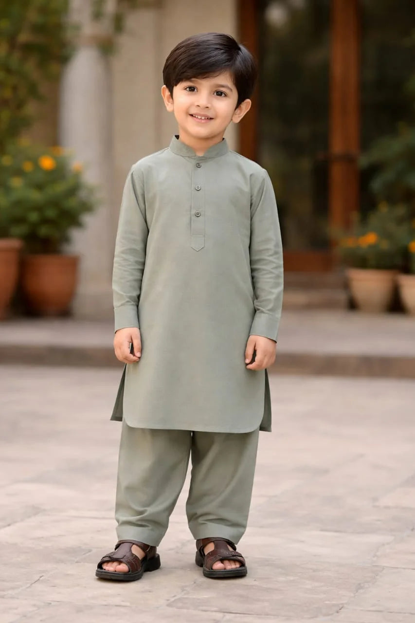 Kids Pistachio Kurta Shalwar for Boys