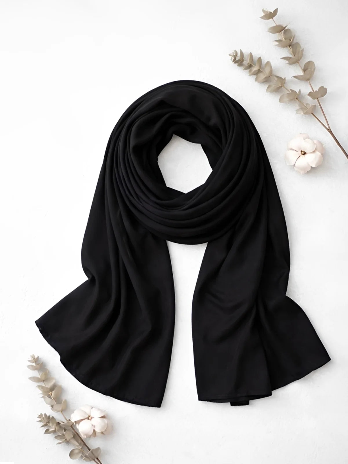 Elegant Women’s Scarf in Beige, Cream, Blue, Grey, and Black