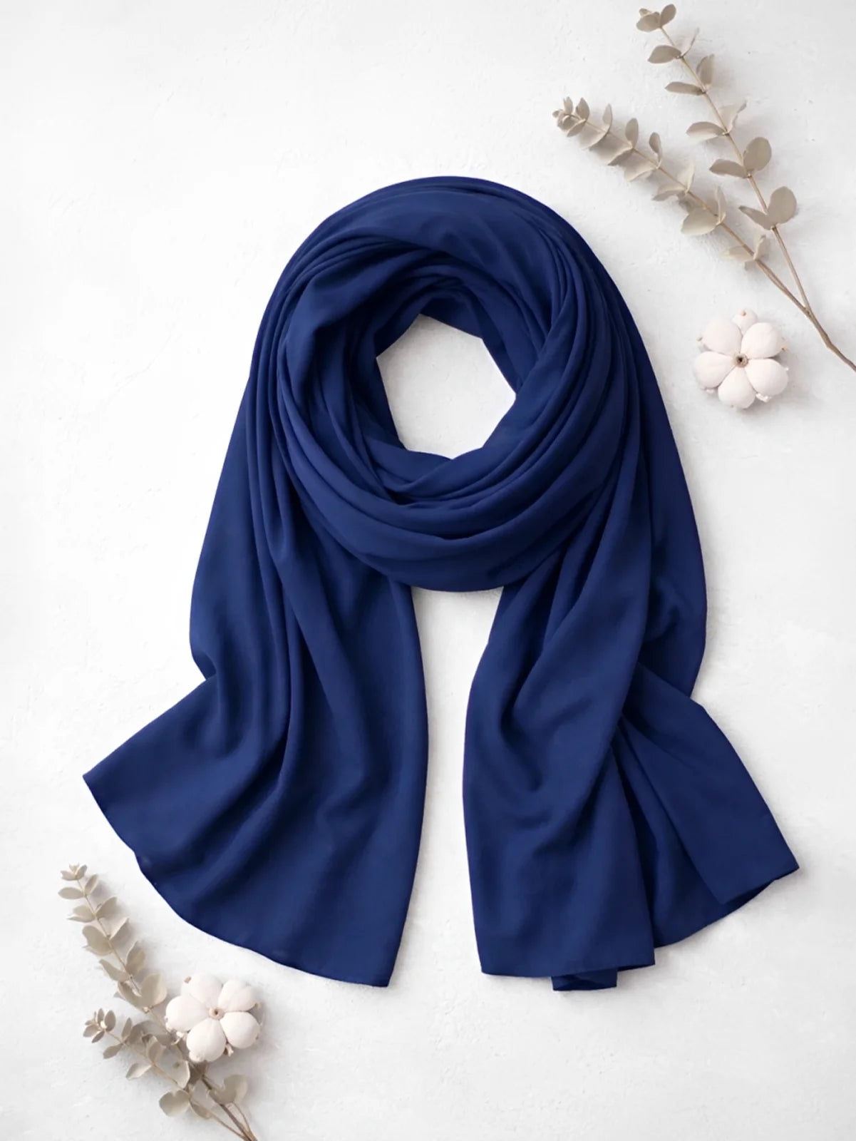 Kids Girls Soft Warm Scarf – Dark Blue