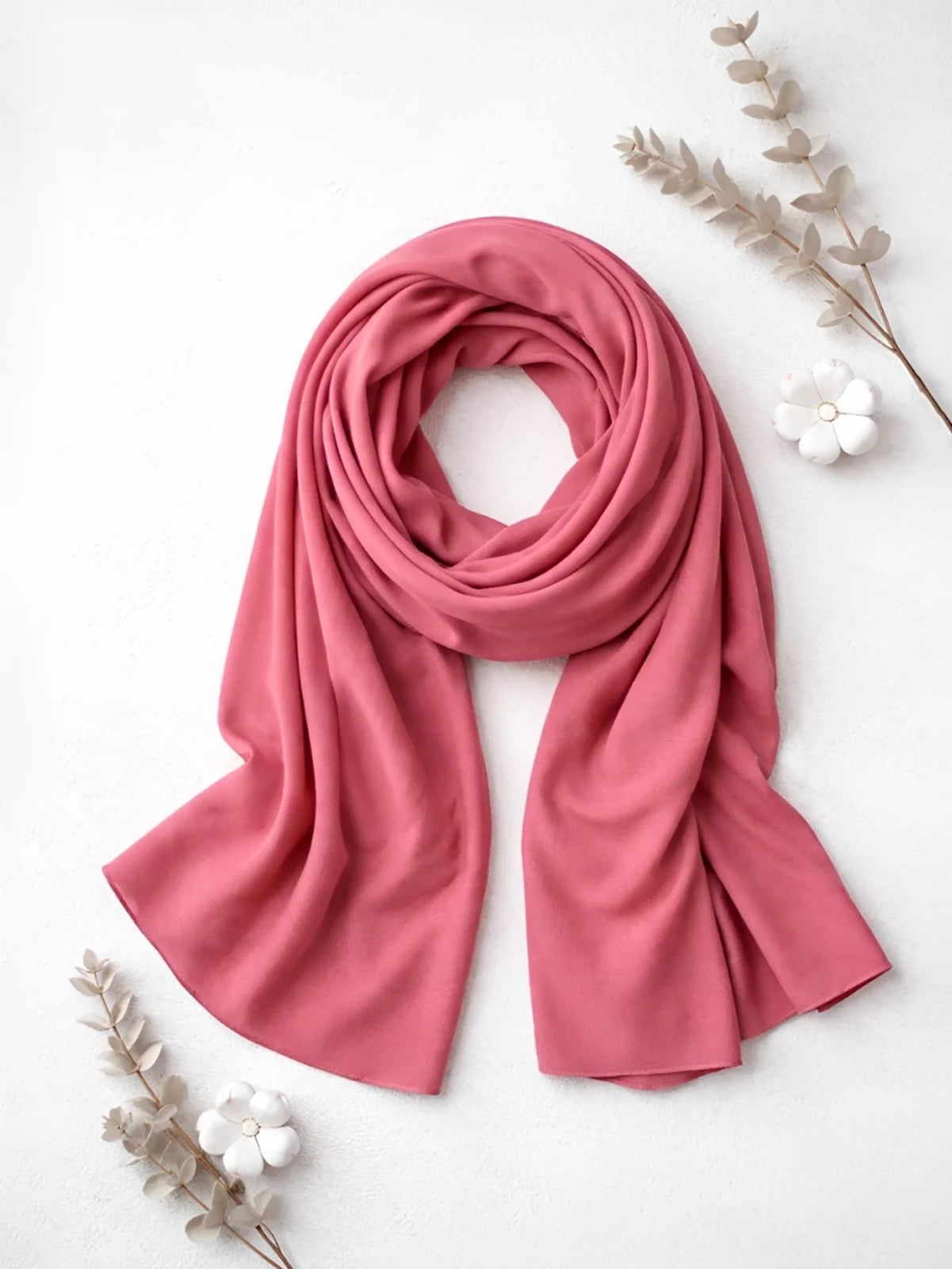 Kids Girls Soft Warm Scarf – Dark Pink