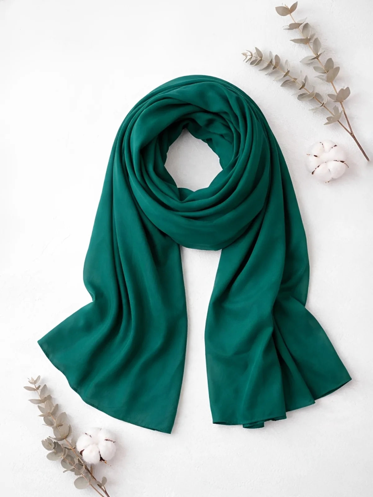 Kids Girls Soft Warm Scarf – Green