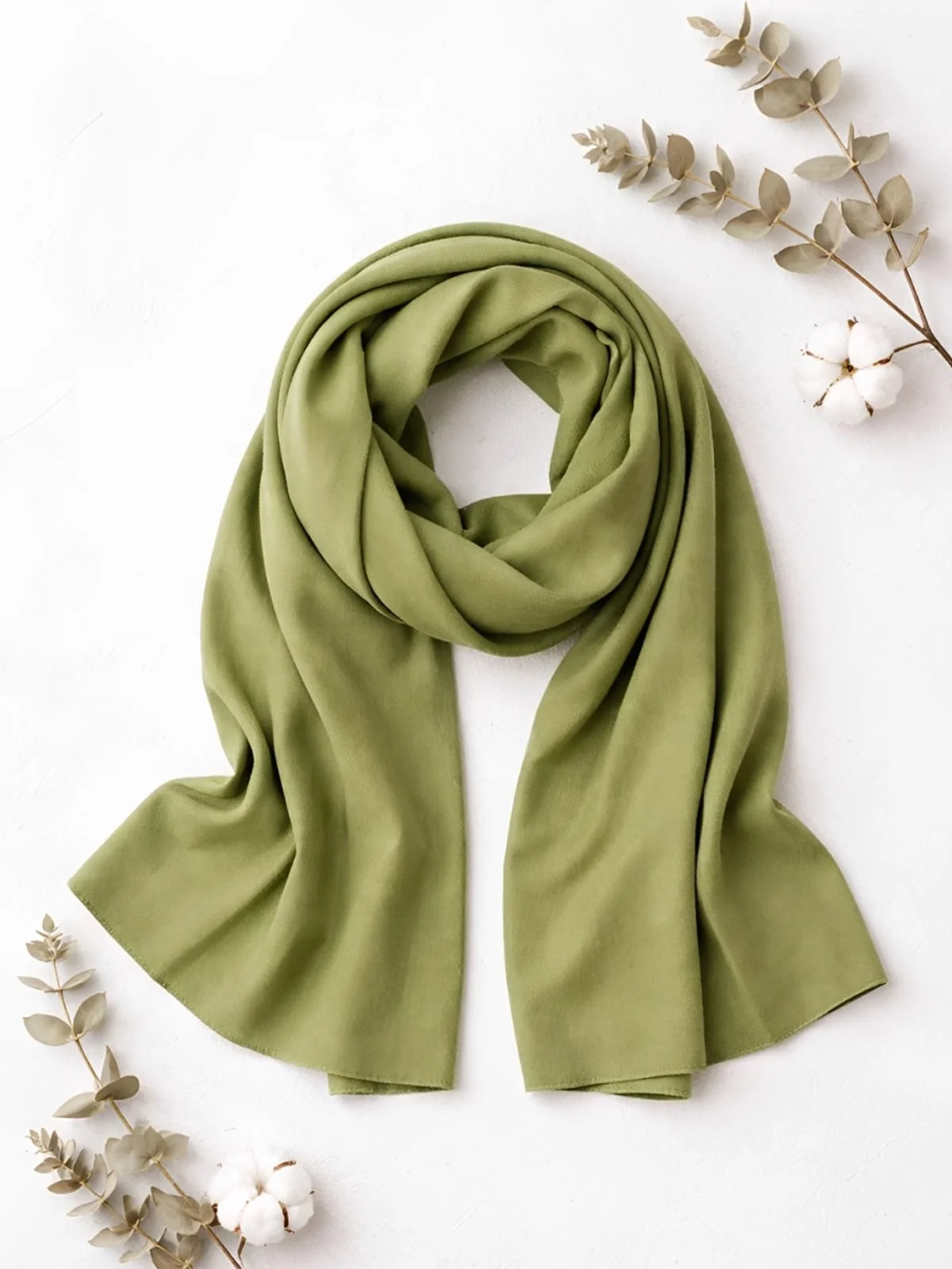 Kids Girls Soft Warm Scarf – Light Green