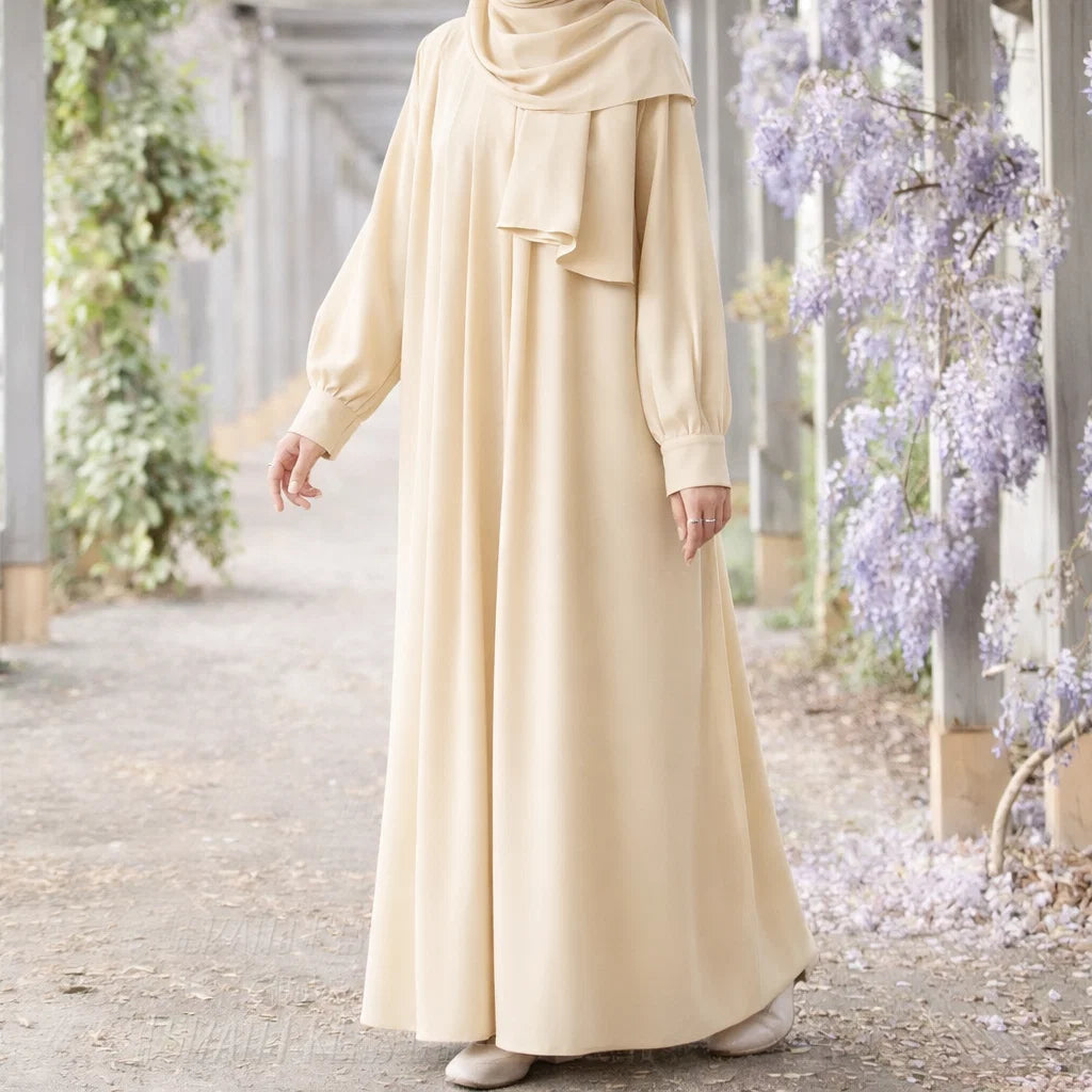 Dusty Sand Modest Abaya