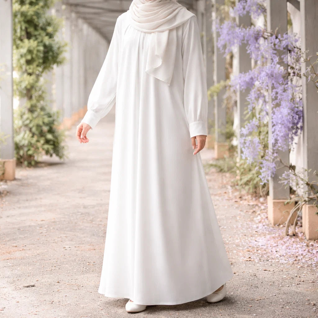 White Smoke Modest Abaya