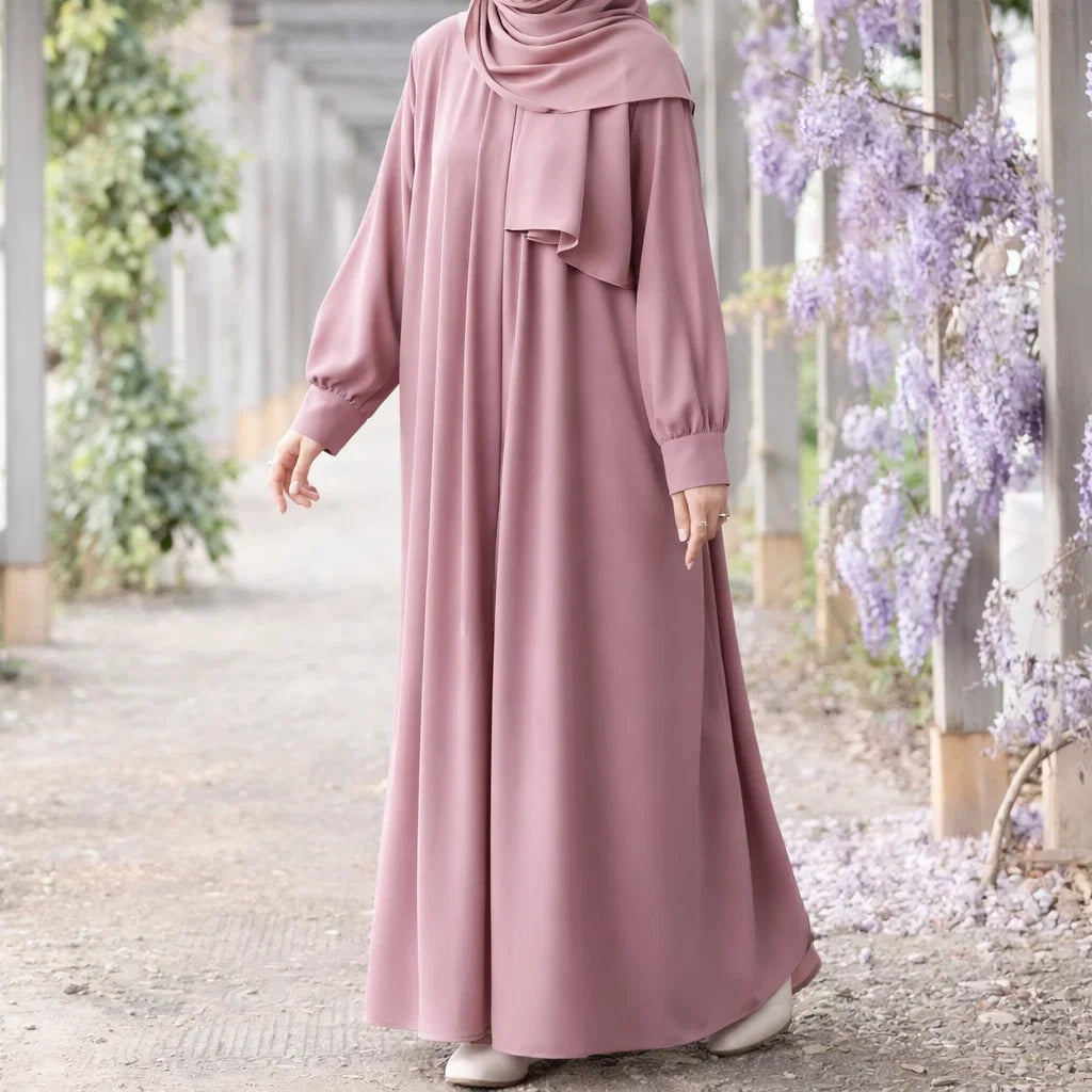 Dusty Pink Modest Abaya