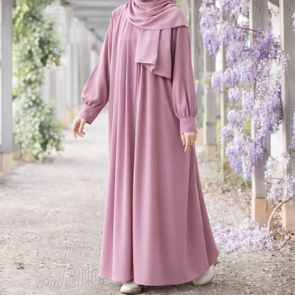 Pale Pink Modest Abaya