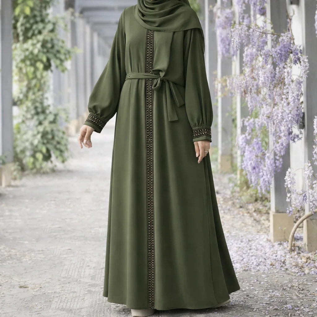 Army Green Stylish Abaya