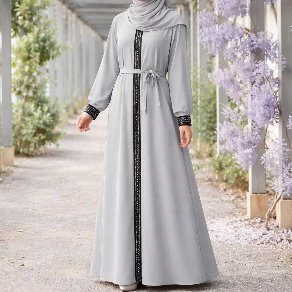 Ghost Gray Stylish Abaya