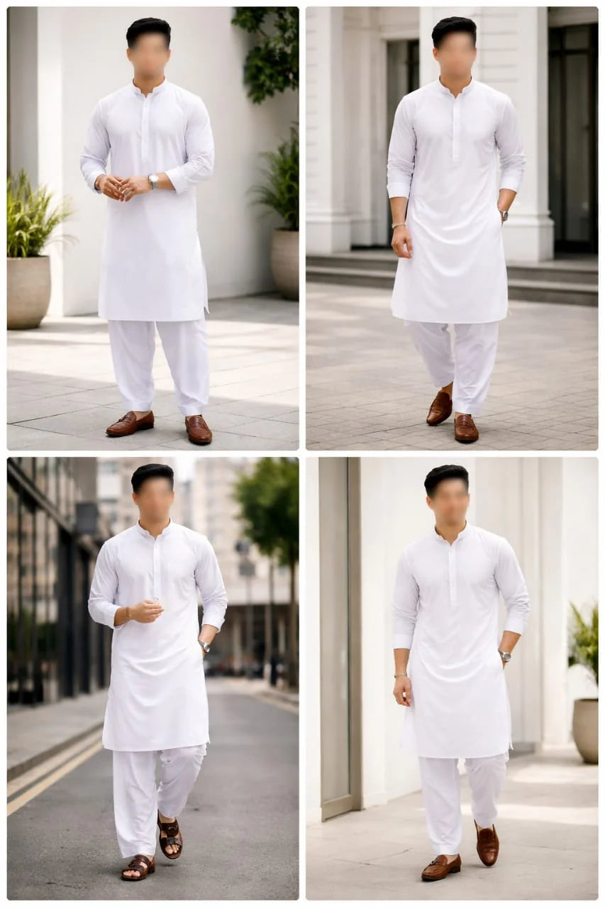 Men’s Traditional Kurta – White